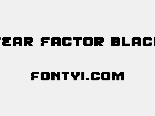 Fear Factor Black