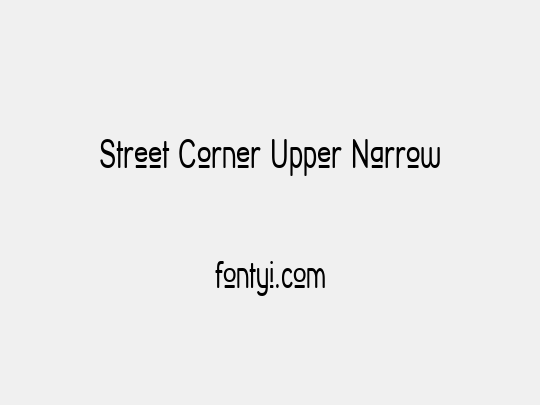 Street Corner Upper Narrow