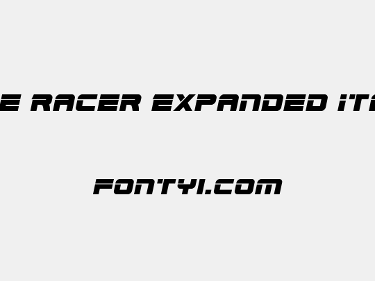 Edge Racer Expanded Italic