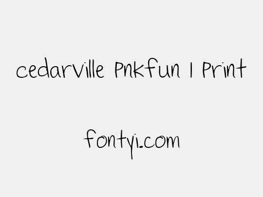 Cedarville Pnkfun 1 Print