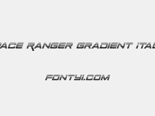 Space Ranger Gradient Italic