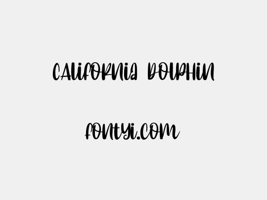 CAlifornia dolphin
