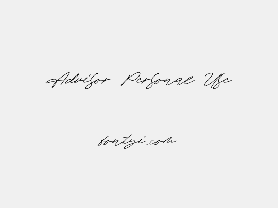 Advisor Personal Use