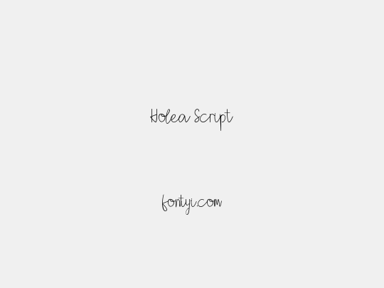 Holea Script
