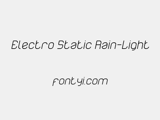 Electro Static Rain-Light