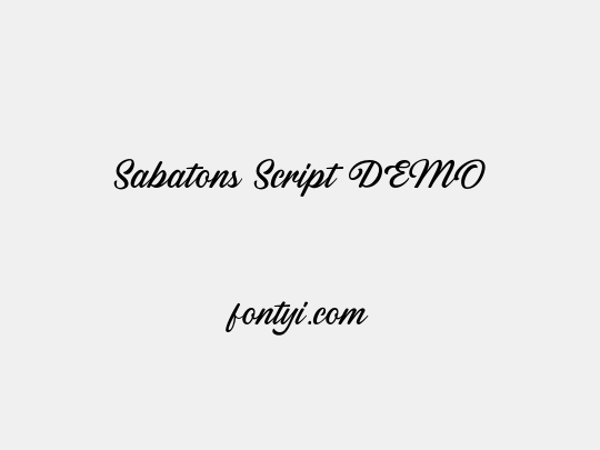 Sabatons Script DEMO