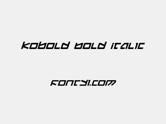 Kobold Bold Italic
