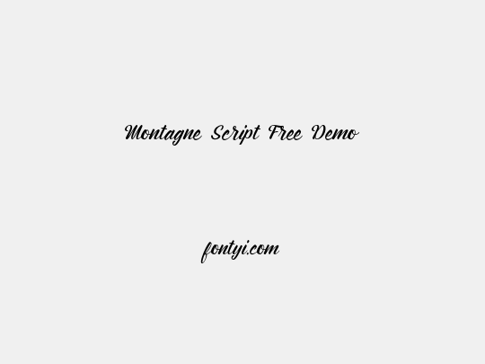 Montagne Script Free Demo