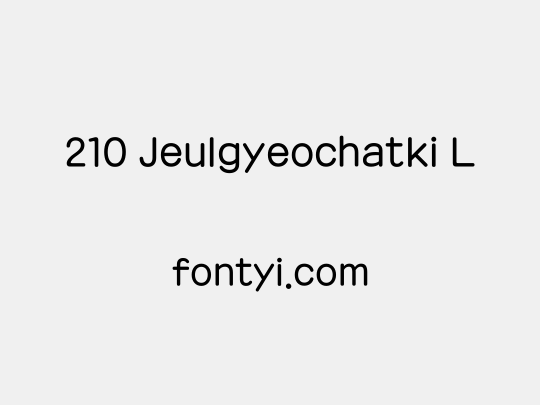 210 Jeulgyeochatki L