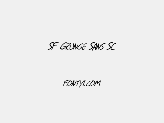 SF Grunge Sans SC