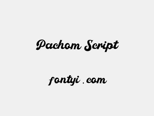 Pachom Script
