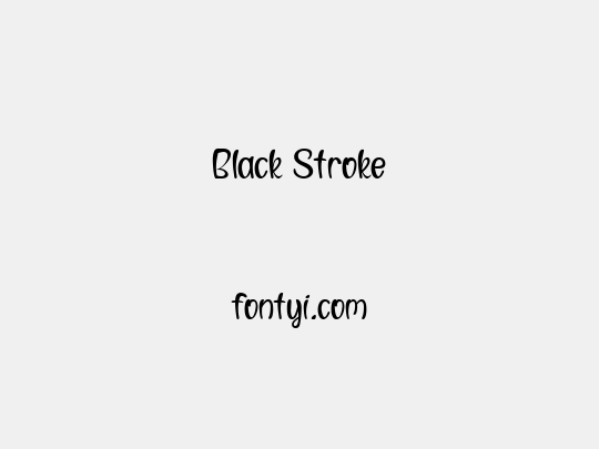 Black Stroke