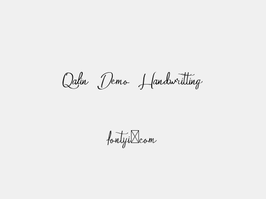 Qalin Demo Handwritting