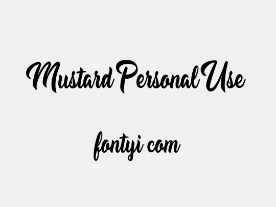 Mustard Personal Use