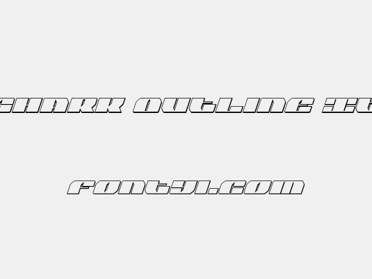 Joy Shark Outline Italic