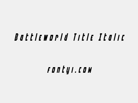 Battleworld Title Italic