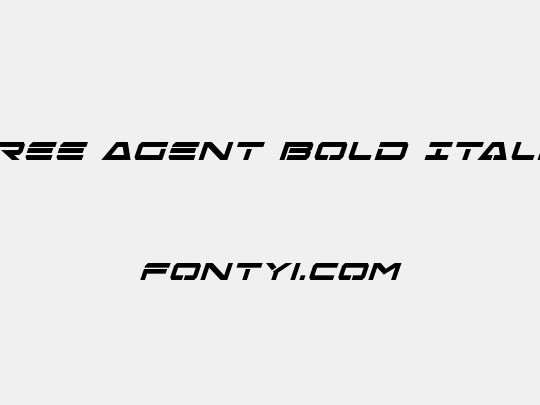 Free Agent Bold Italic