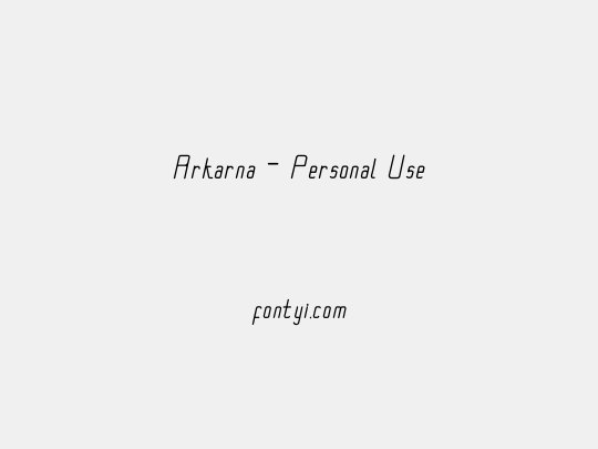 Arkarna - Personal Use