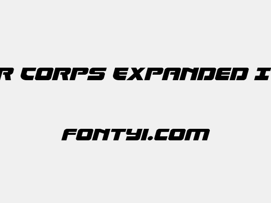 Laser Corps Expanded Italic