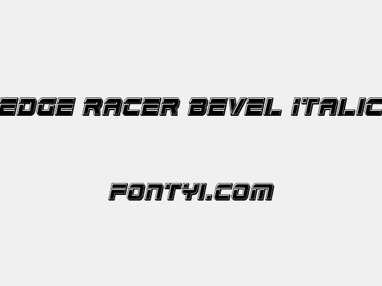 Edge Racer Bevel Italic