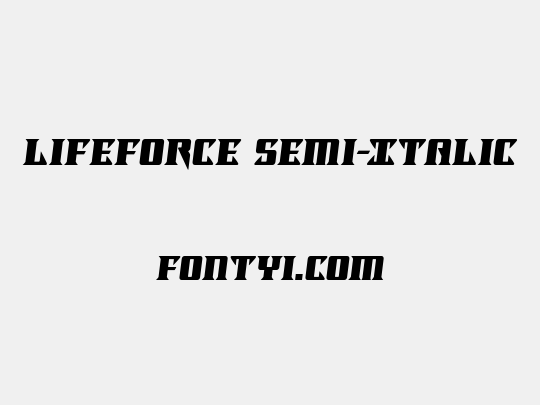 Lifeforce Semi-Italic