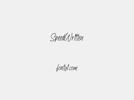 SpeedWritten