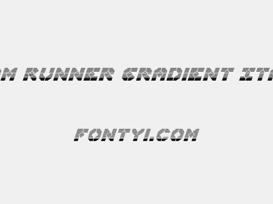 Zoom Runner Gradient Italic
