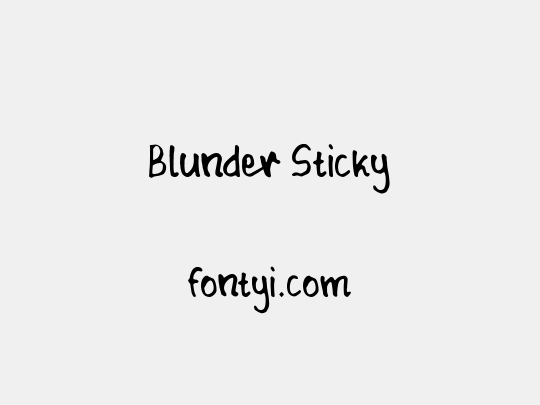 Blunder Sticky