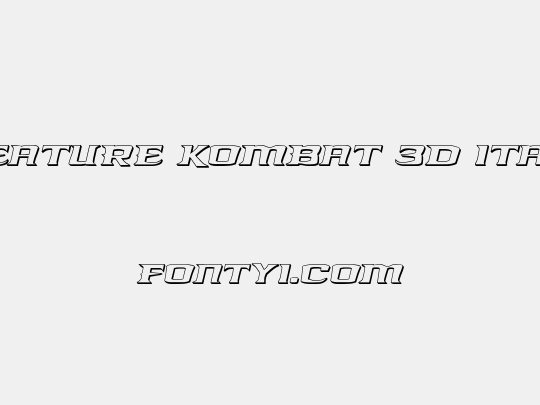 Kreature Kombat 3D Italic