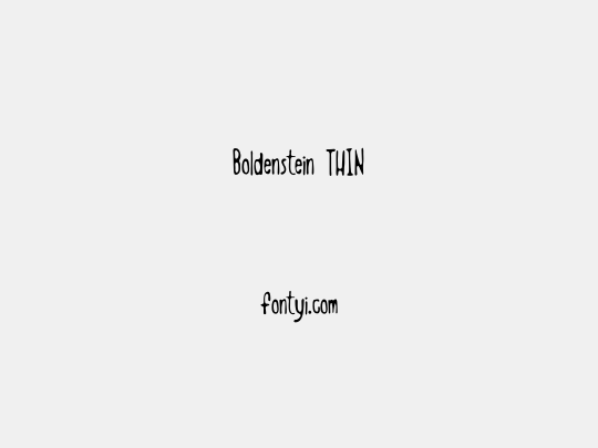 Boldenstein THIN