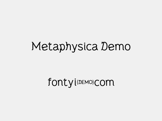 Metaphysica Demo
