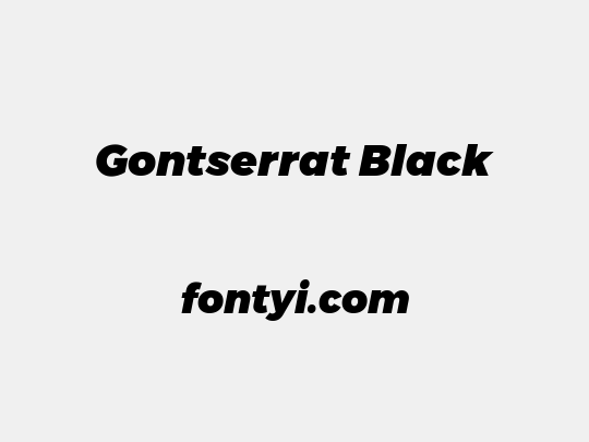 Gontserrat Black