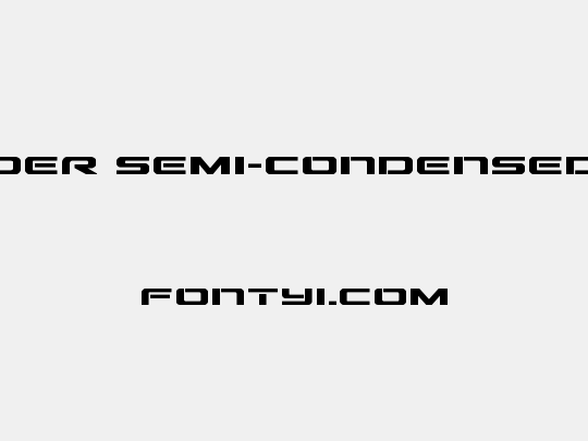Outrider Semi-Condensed Bold