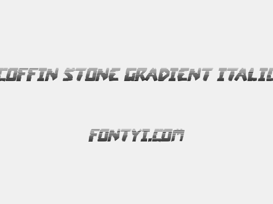 Coffin Stone Gradient Italic