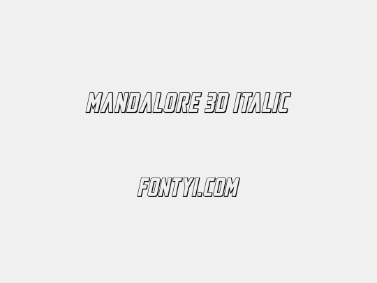Mandalore 3D Italic