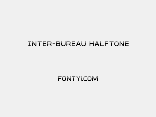 Inter-Bureau Halftone