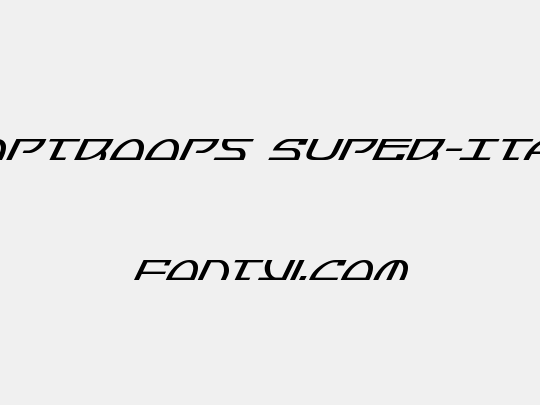 Jumptroops Super-Italic