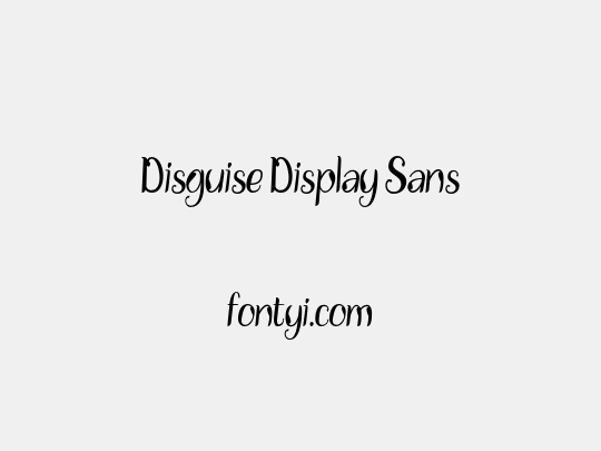 Disguise Display Sans