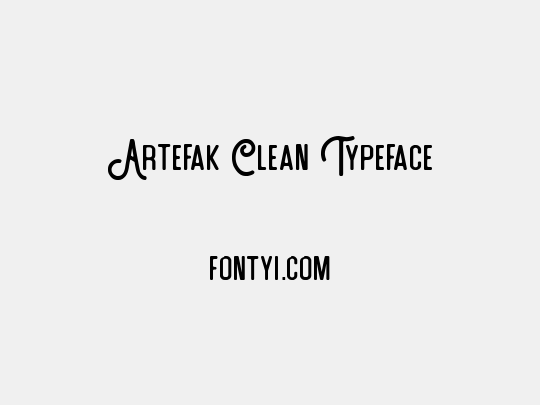 Artefak Clean Typeface