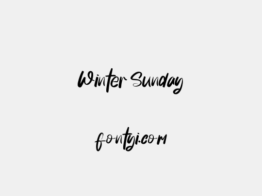 Winter Sunday