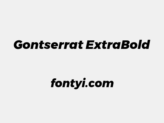 Gontserrat ExtraBold