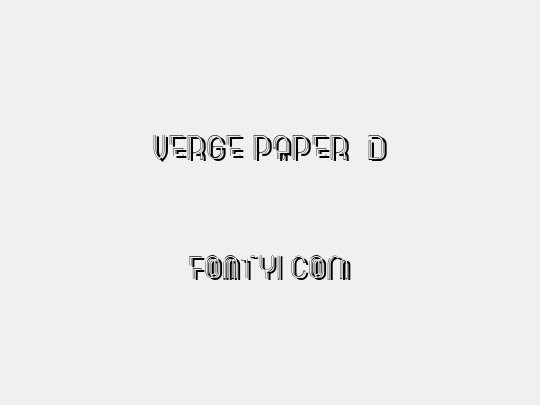 Verge Paper 3D