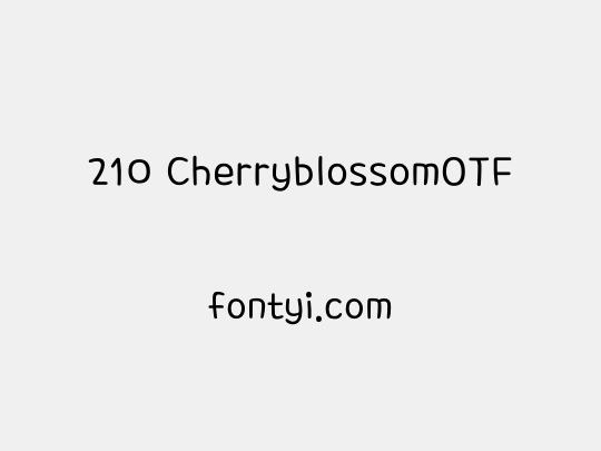 210 CherryblossomOTF