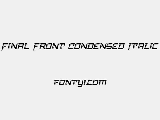 Final Front Condensed Italic