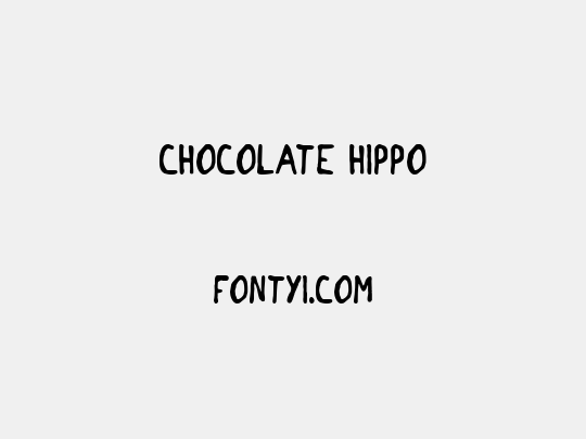 Chocolate Hippo