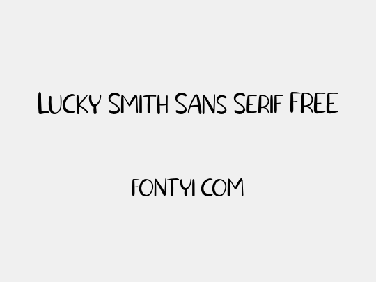 Lucky Smith Sans Serif FREE