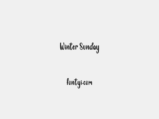 Winter Sunday