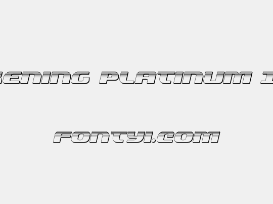 Quickening Platinum Italic