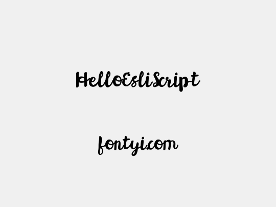 HelloEsliScript