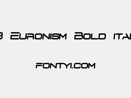 D3 Euronism Bold italic